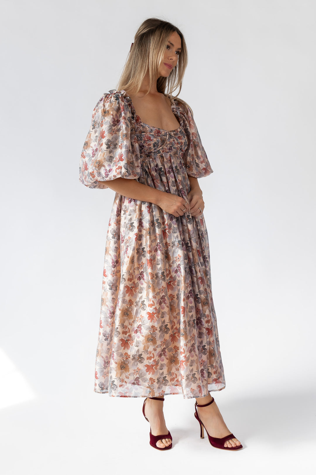 Liliane Floral Smocked Midi Dress