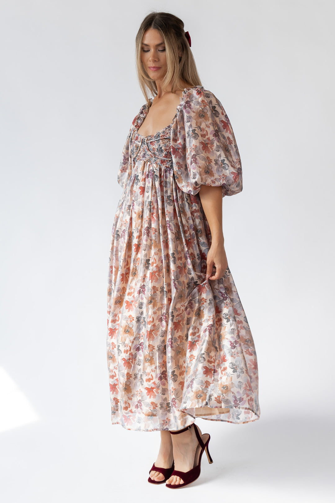 Liliane Floral Smocked Midi Dress