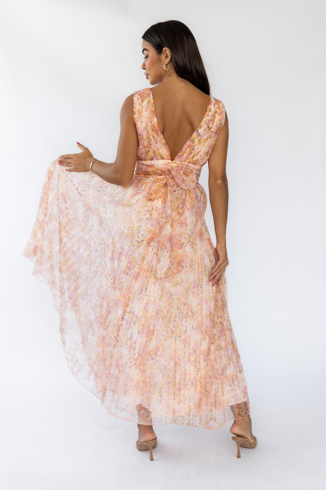 Malena Floral V-Neck Maxi Dress - Final Sale