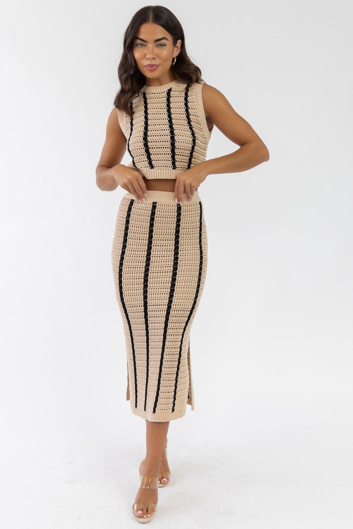 Mila Striped Crochet Set - Final Sale