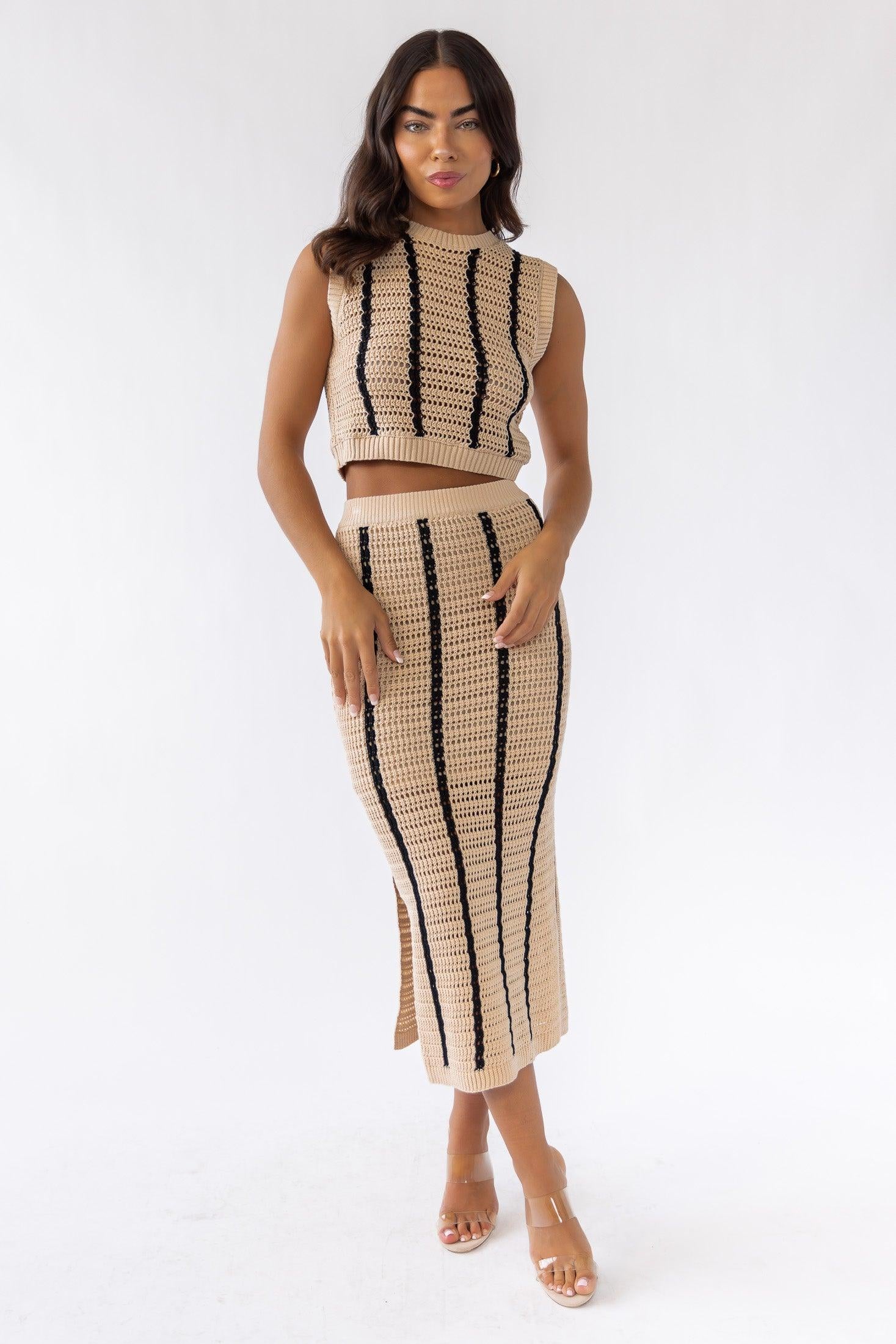 Mila Striped Crochet Set