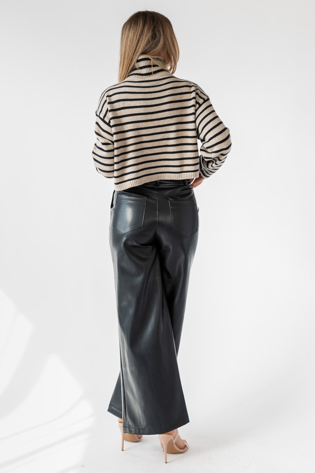 Moira Black Faux Leather Pant