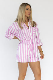 Nicole Pink Striped Set - Final Sale