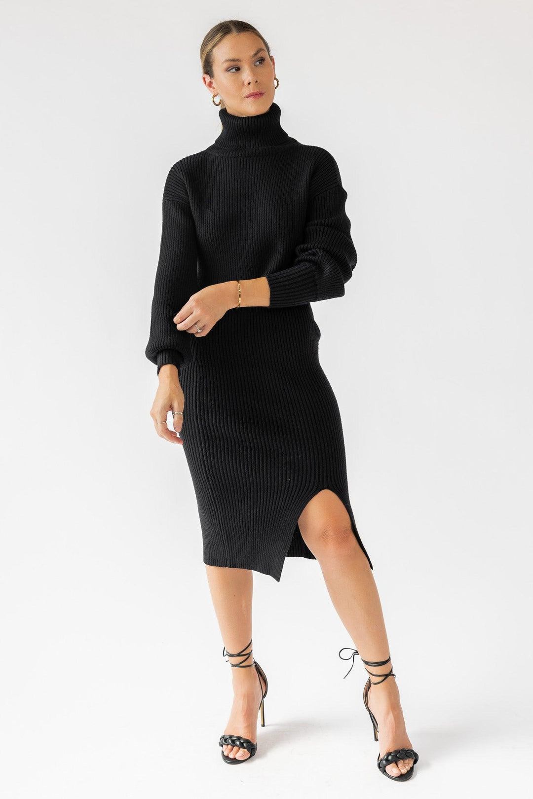 Oren Black Crop Sweater - Final Sale