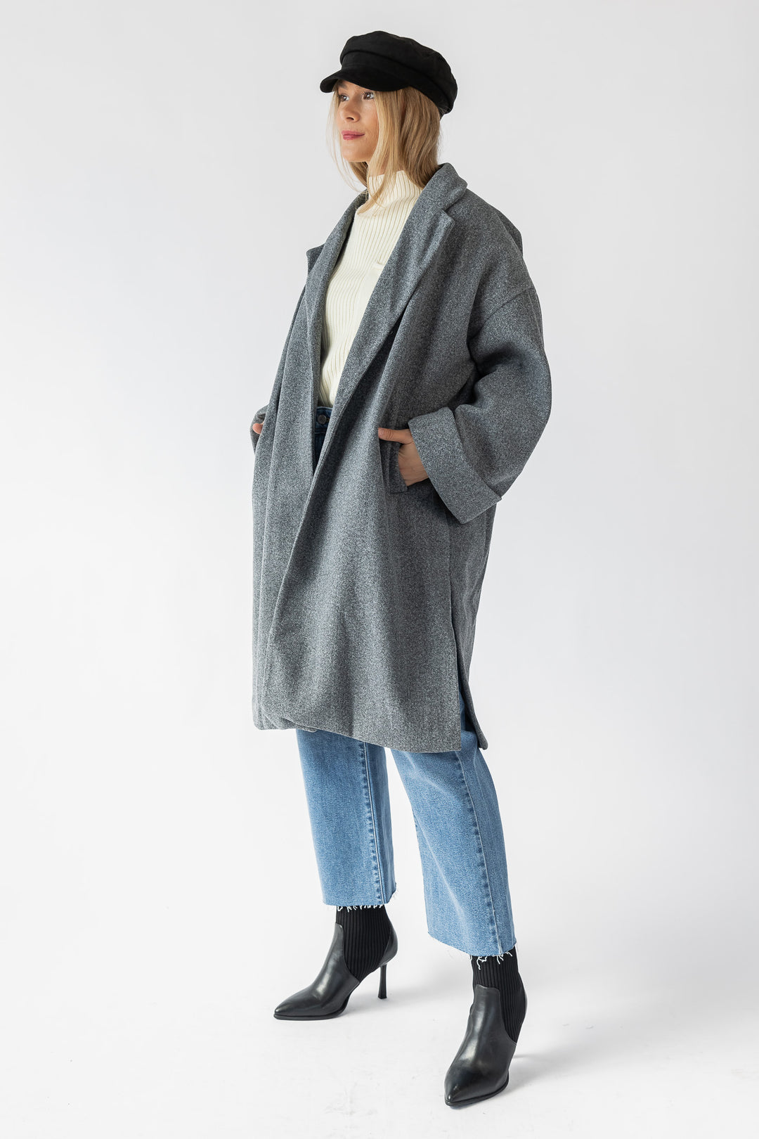 Quincy Grey Oversized Jacket - Final Sale