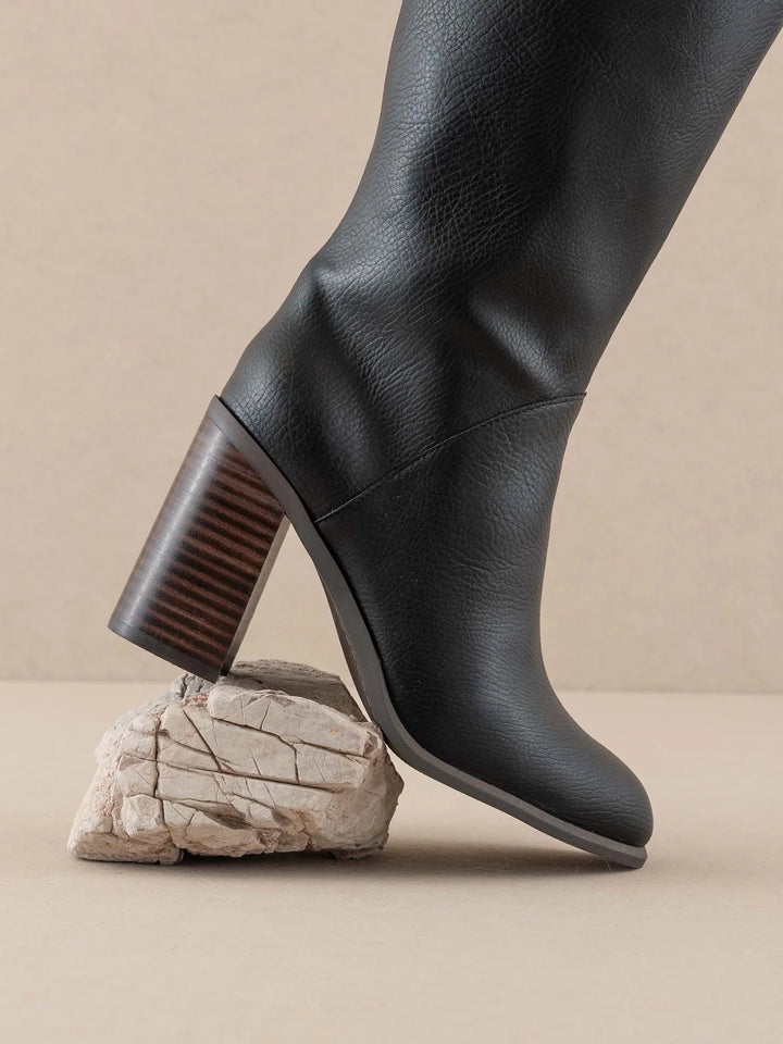 Shiloh Black Block Heel Boot - Final Sale