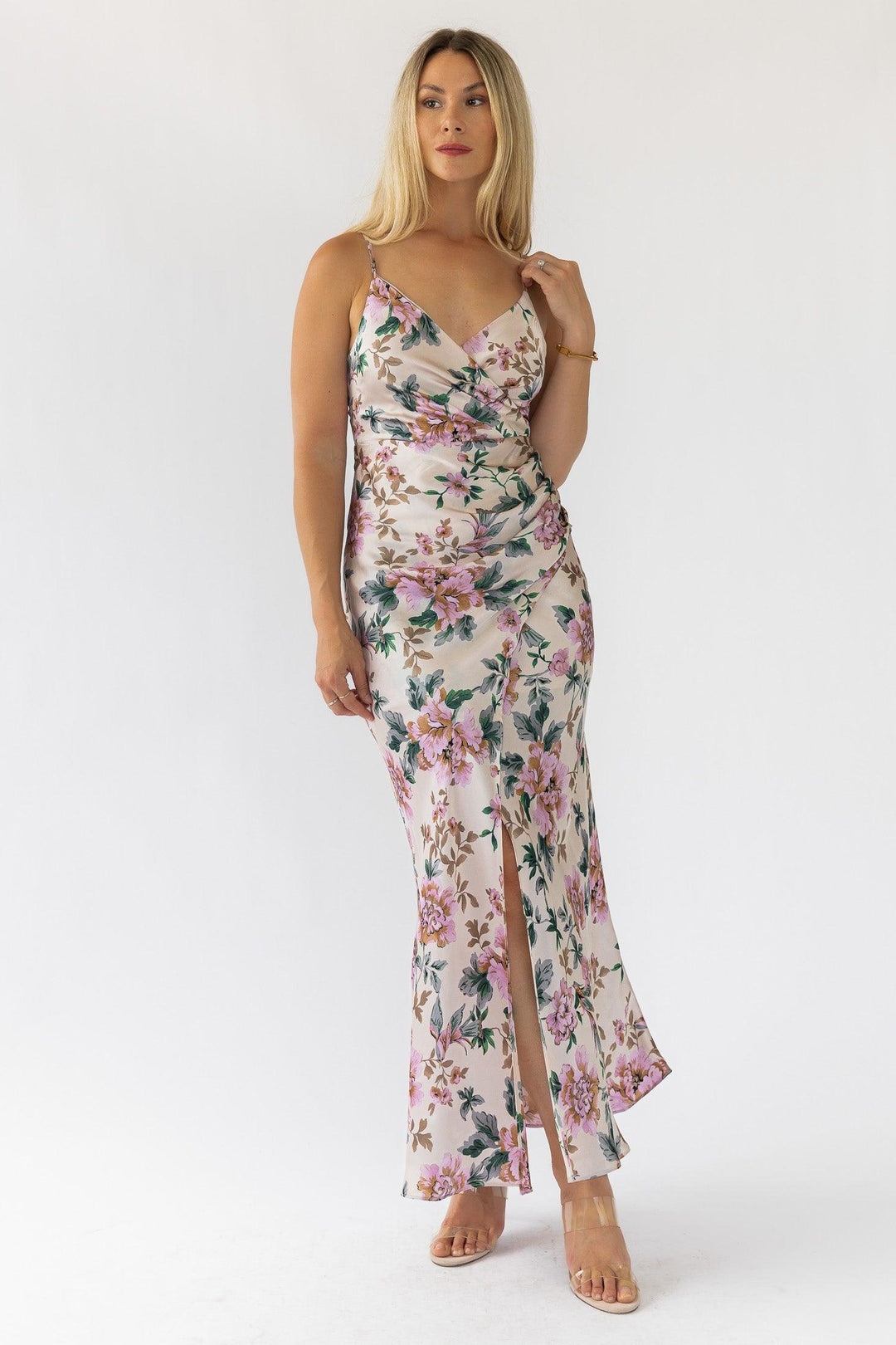 Scarlette Ivory Floral Midi Dress - Final Sale