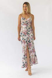 Scarlette Ivory Floral Midi Dress - Final Sale