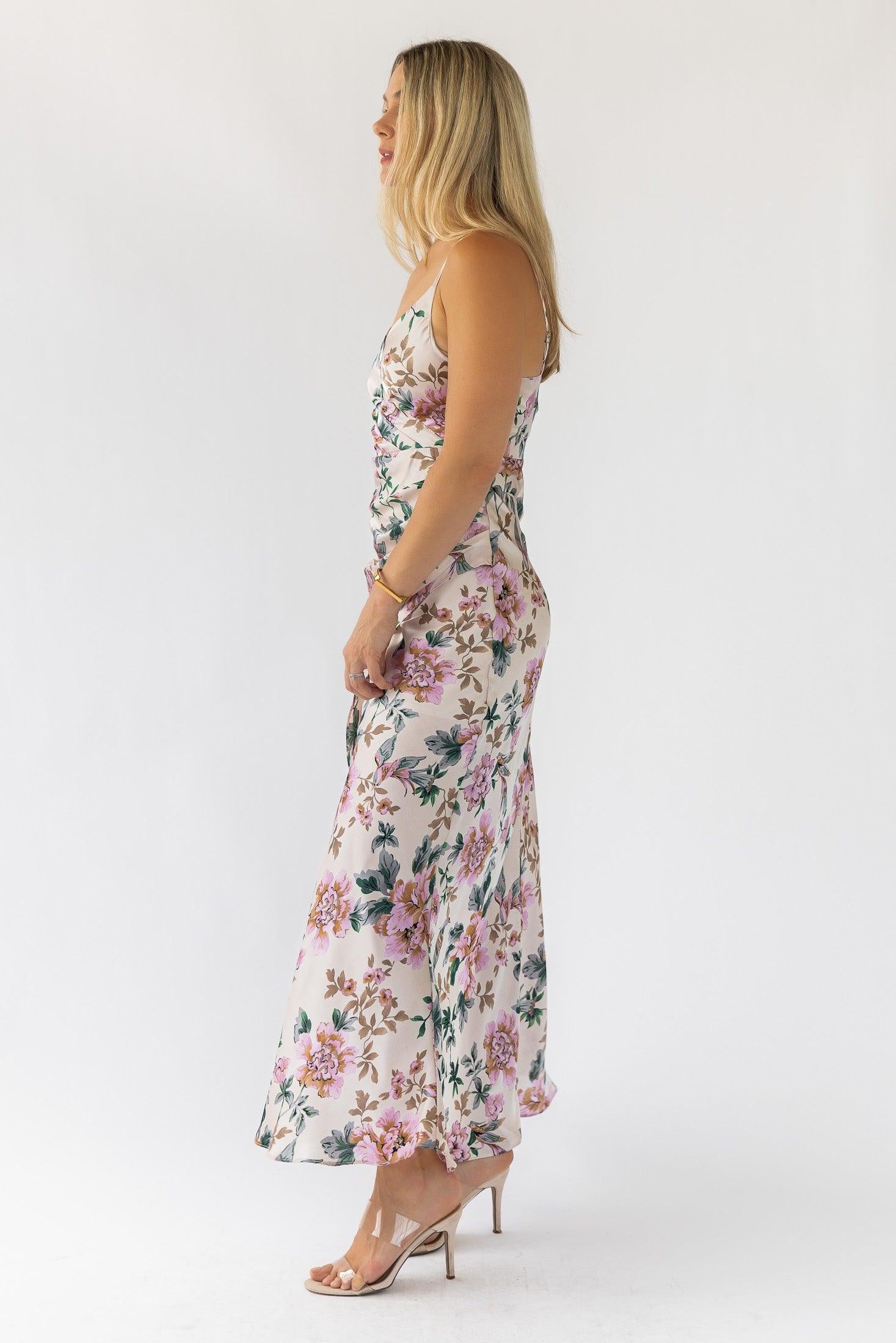 Scarlette Ivory Floral Midi Dress - Final Sale