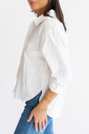 Selenia White Poplin Shirt - Final Sale