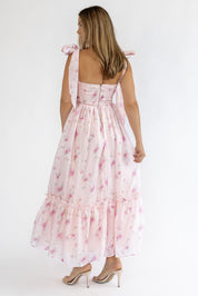 Sweet Serenade Rose Pink Corset Dress - Final Sale