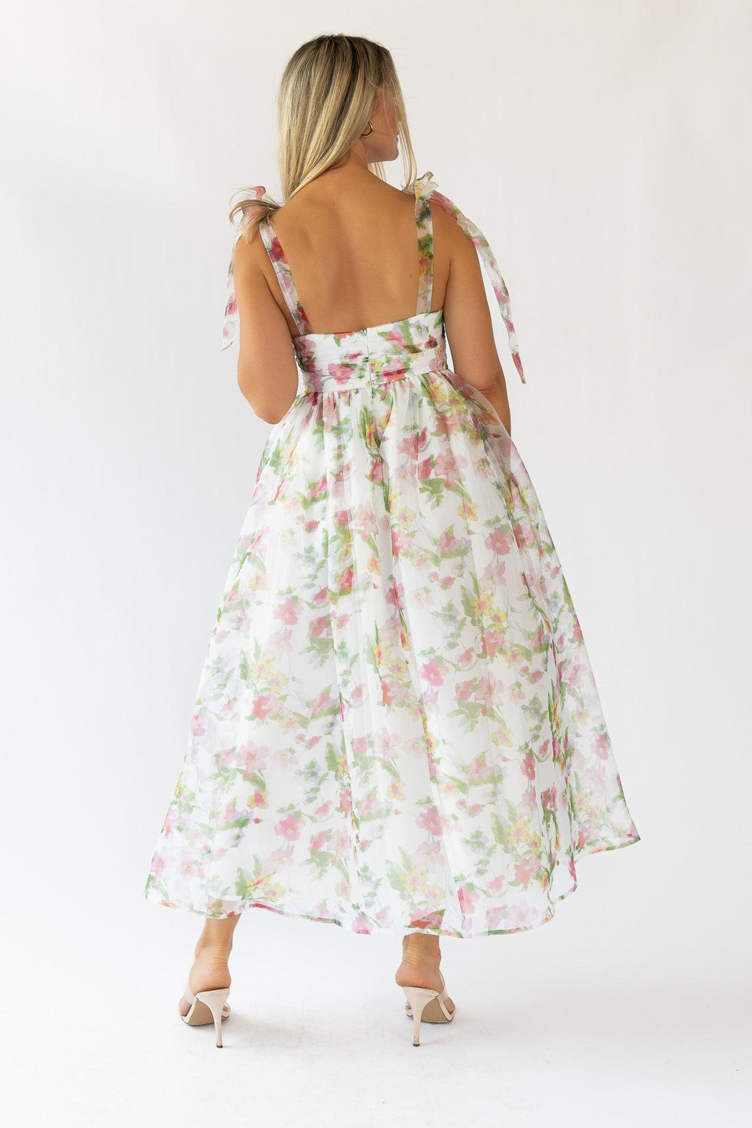 Thalia Floral Tie Shoulder Maxi Dress - Final Sale