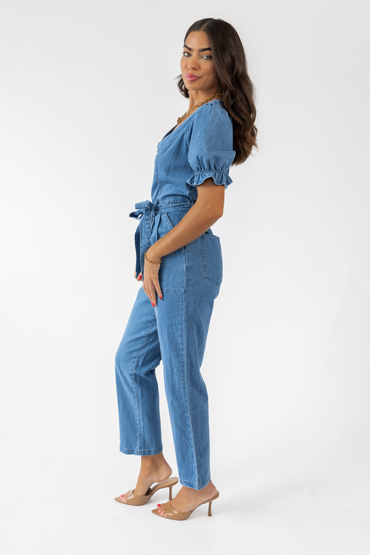 Tully Washed Denim Jumpsuit - Final Sale