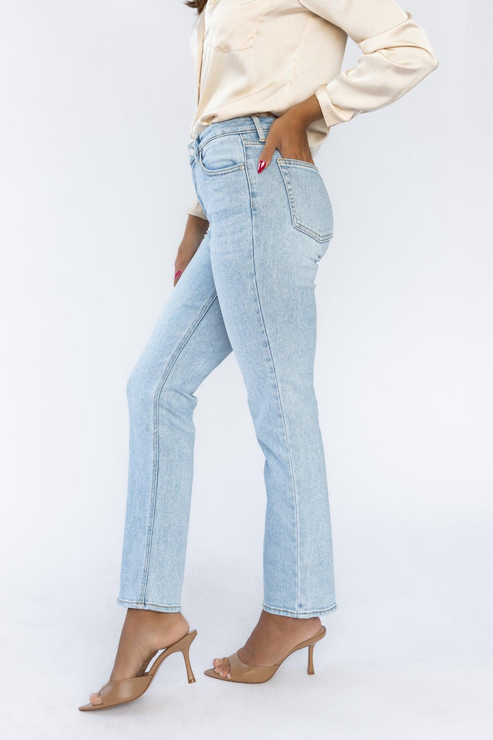 Vanessa Light Wash Straight Denim - Final Sale