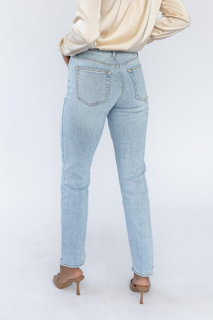 Vanessa Light Wash Straight Denim - Final Sale