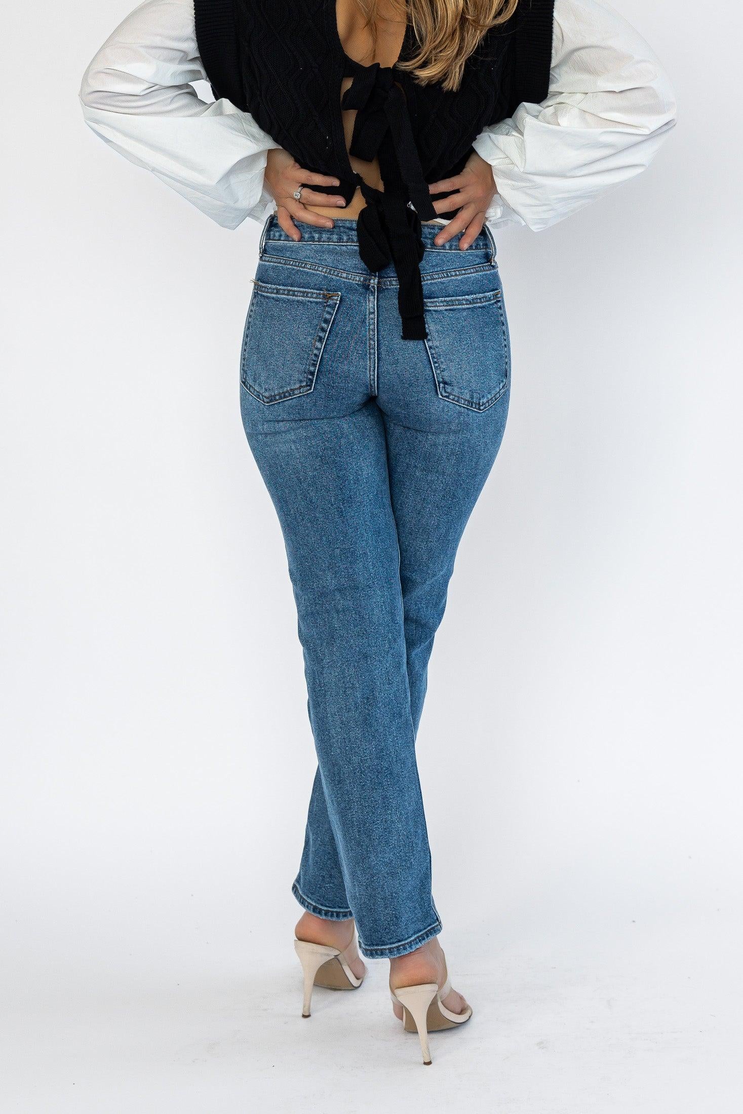 Vanessa Medium Wash Straight Denim