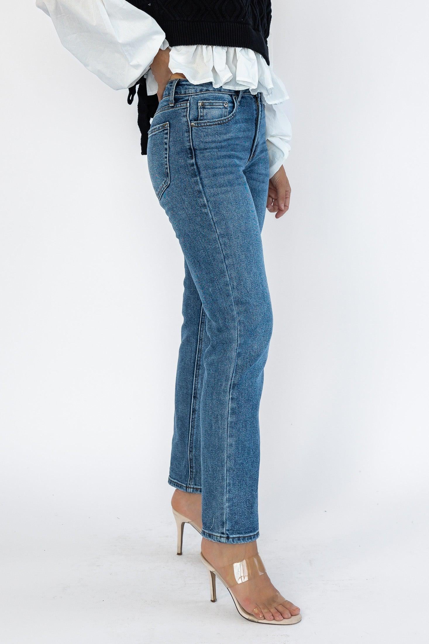 Vanessa Medium Wash Straight Denim