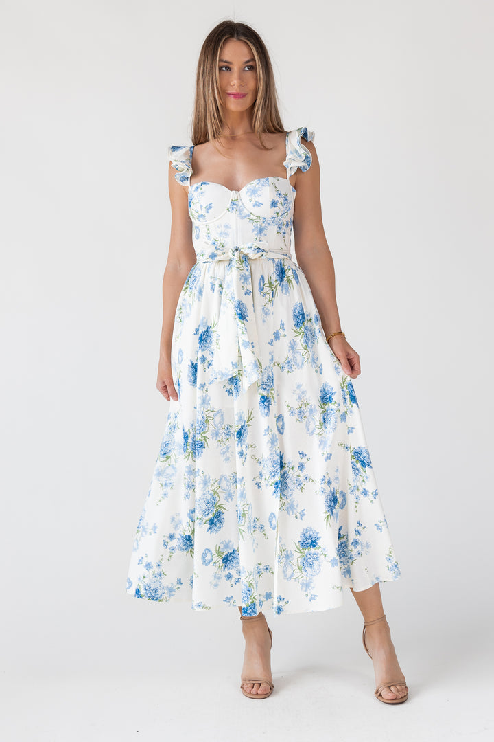 Vara Blue Floral Dress