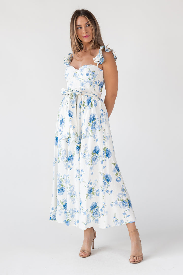 Vara Blue Floral Dress