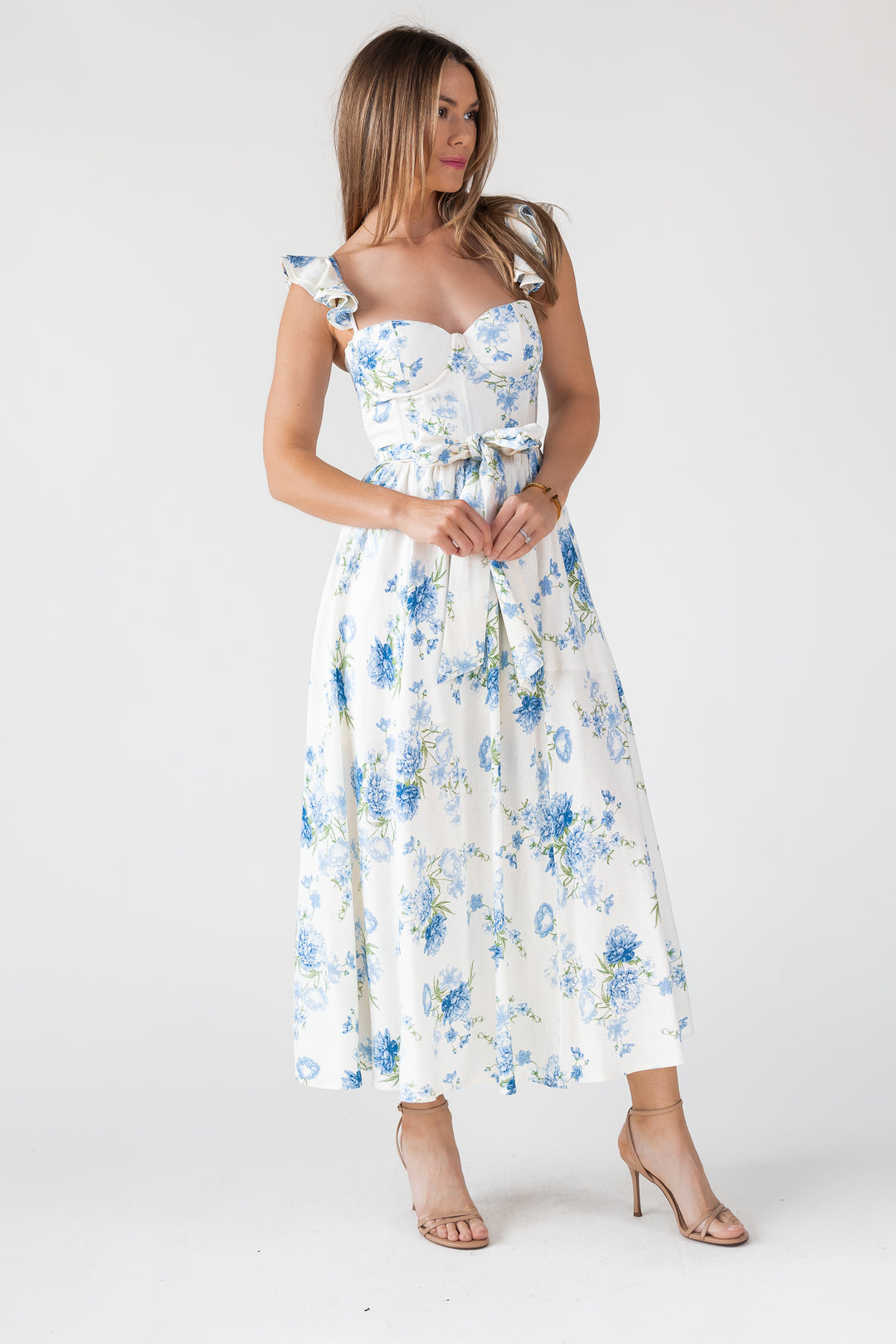 Vara Blue Floral Dress