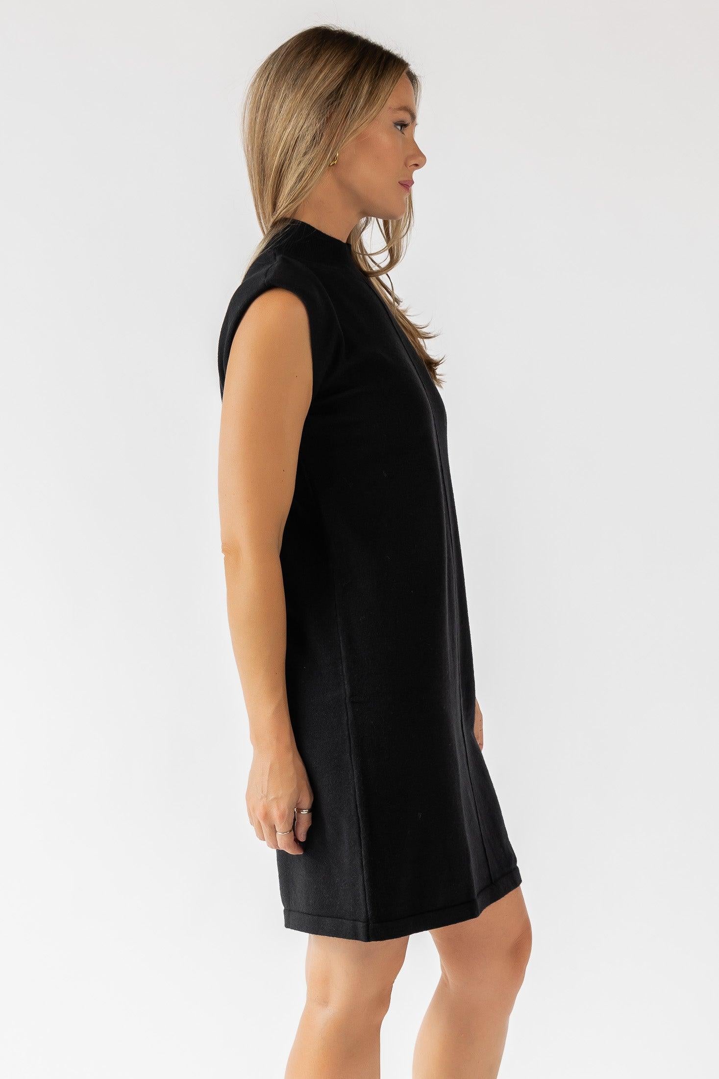 Verona Black Knit Mini Dress