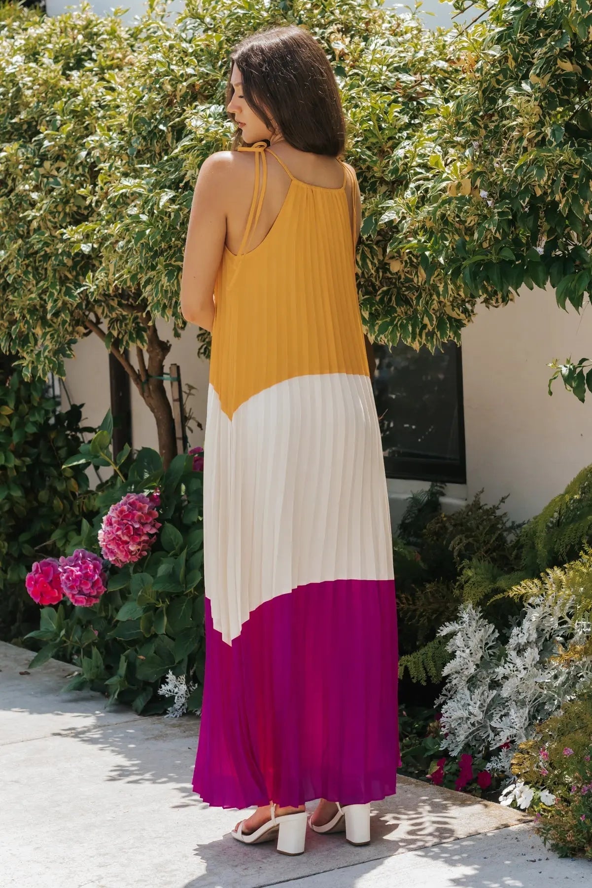 Night In Away Color Block Maxi Dance JO+CO Style Dress: | The Vivienne