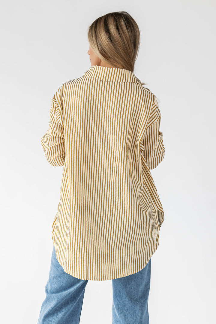 Wesley Gold Stripe Top - Final Sale