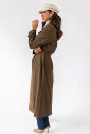 Wynn Khaki Belted Long Coat