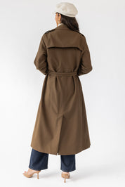 Wynn Khaki Belted Long Coat