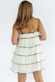 Zella Cream Tiered Dress