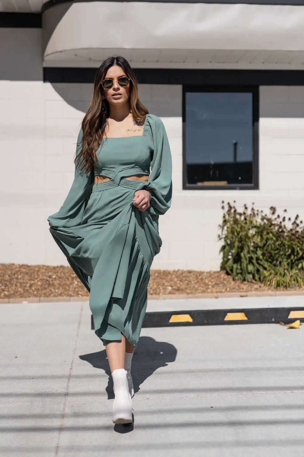 Dusty sage hotsell maxi dress