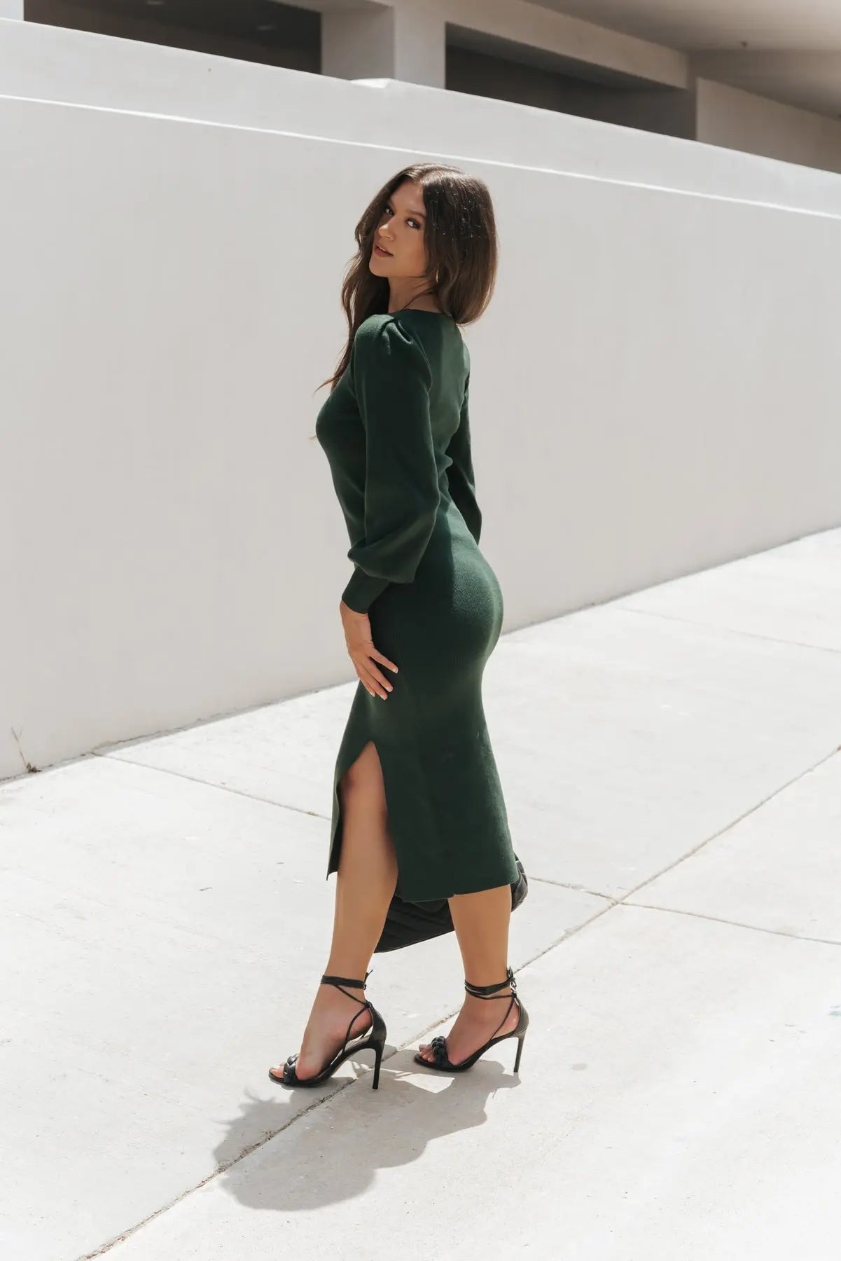 Forest green cheap sweater dress