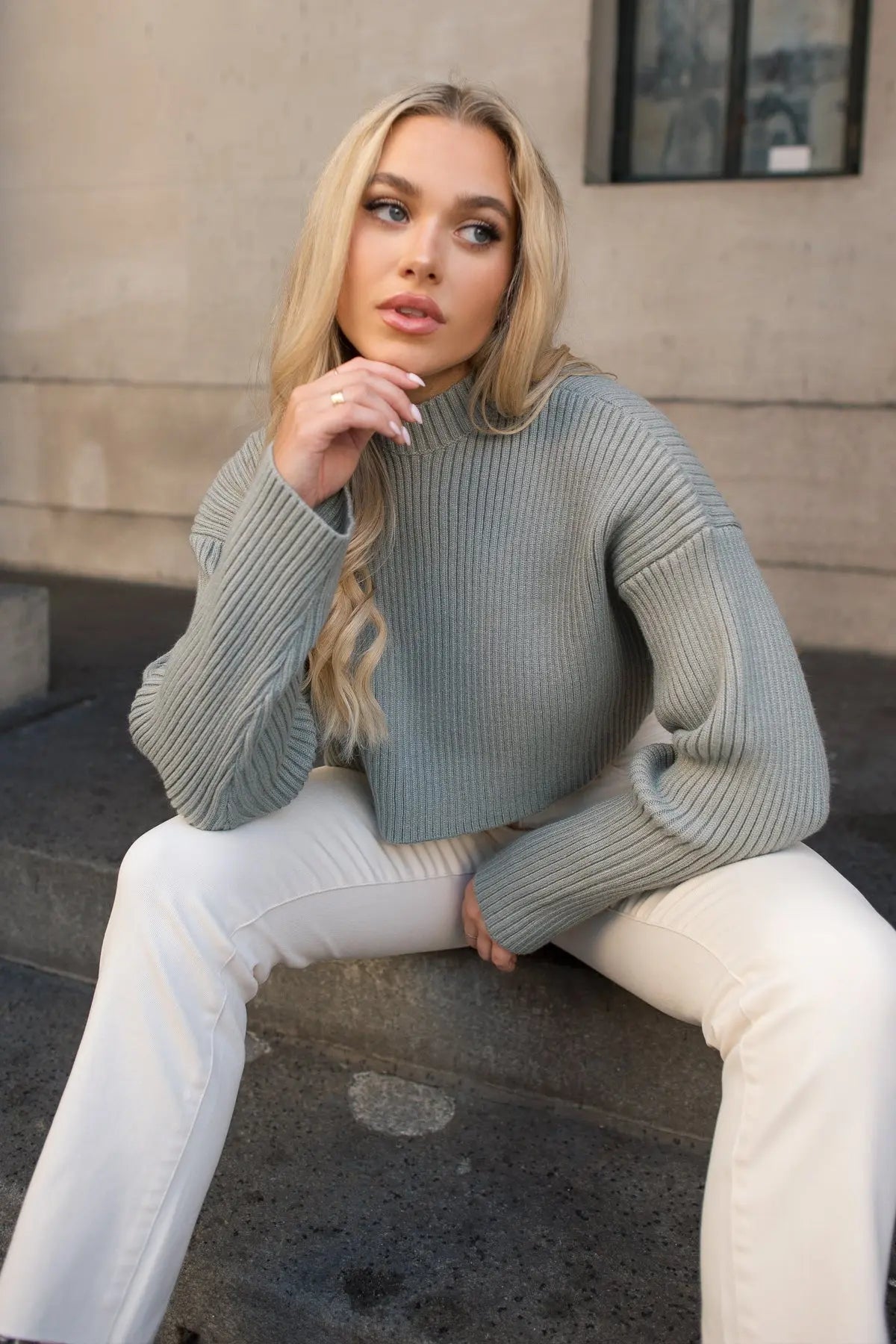 Crop on sale sweater style