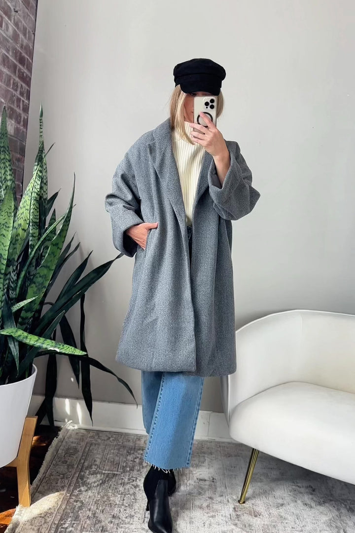 Quincy Grey Oversized Jacket