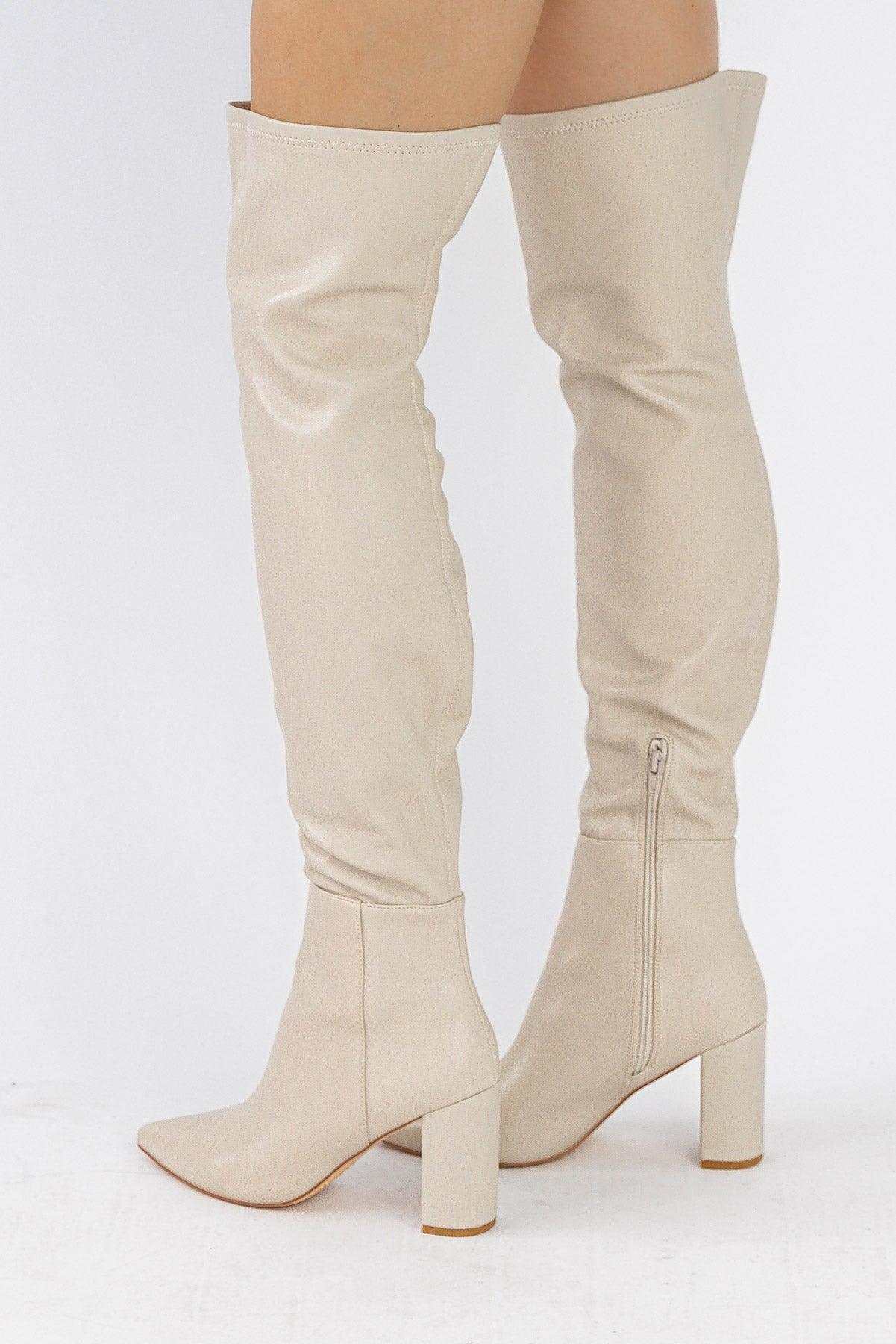 Cream on sale suede boots