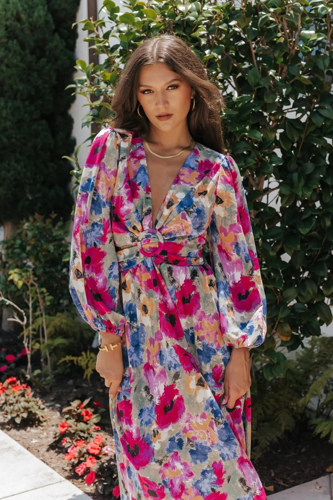 Sienna Floral Cut Out Maxi Dress
